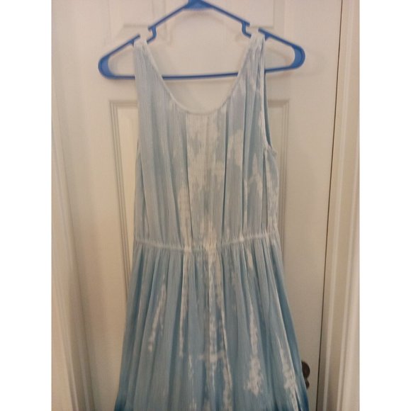 Women's Kaktus Ombre Blue/White Drop Waist Maxi Tank Dress Size Medium - Picture 2 of 8